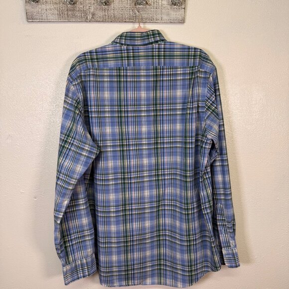 Polo Ralph Lauren Men's Classic Fit Plaid Button-Down Shirt XL Blue/Green Preppy - Picture 2 of 11